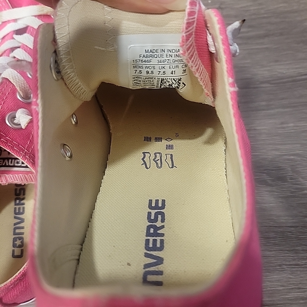 Converse Pink Low-Top Sneakers Sz 9.5W/7.5M - Picture 5 of 10